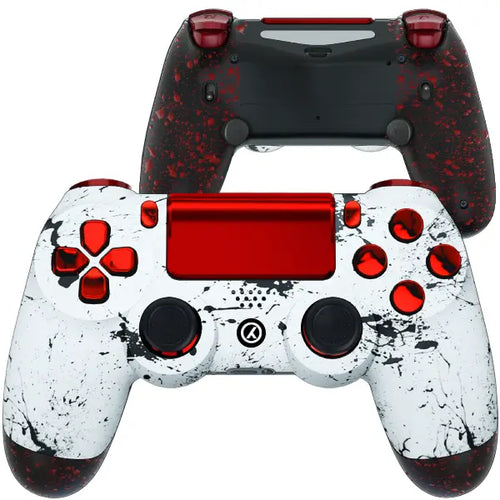 PS4 XYKOTIC Splashed White/Red.