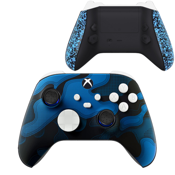 Xbox Series X|S DEMON Black/Blue Camo Xykotic Customs